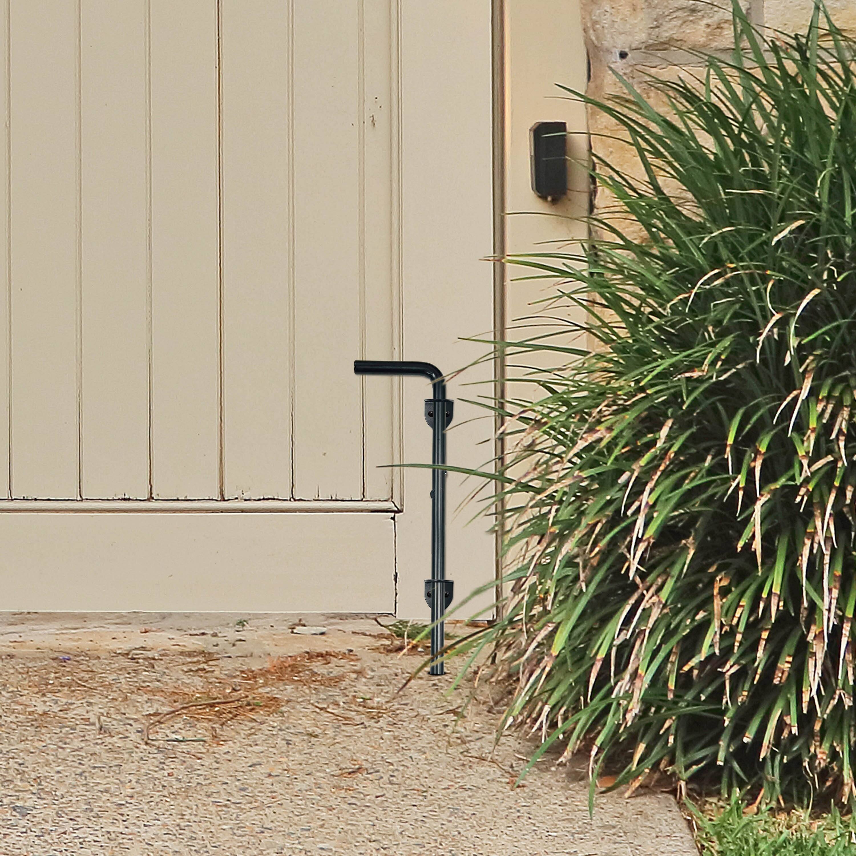 ALEKO Outdoor Heavy Duty Steel Cane Bolt Gate Drop Rod Lock 12" High